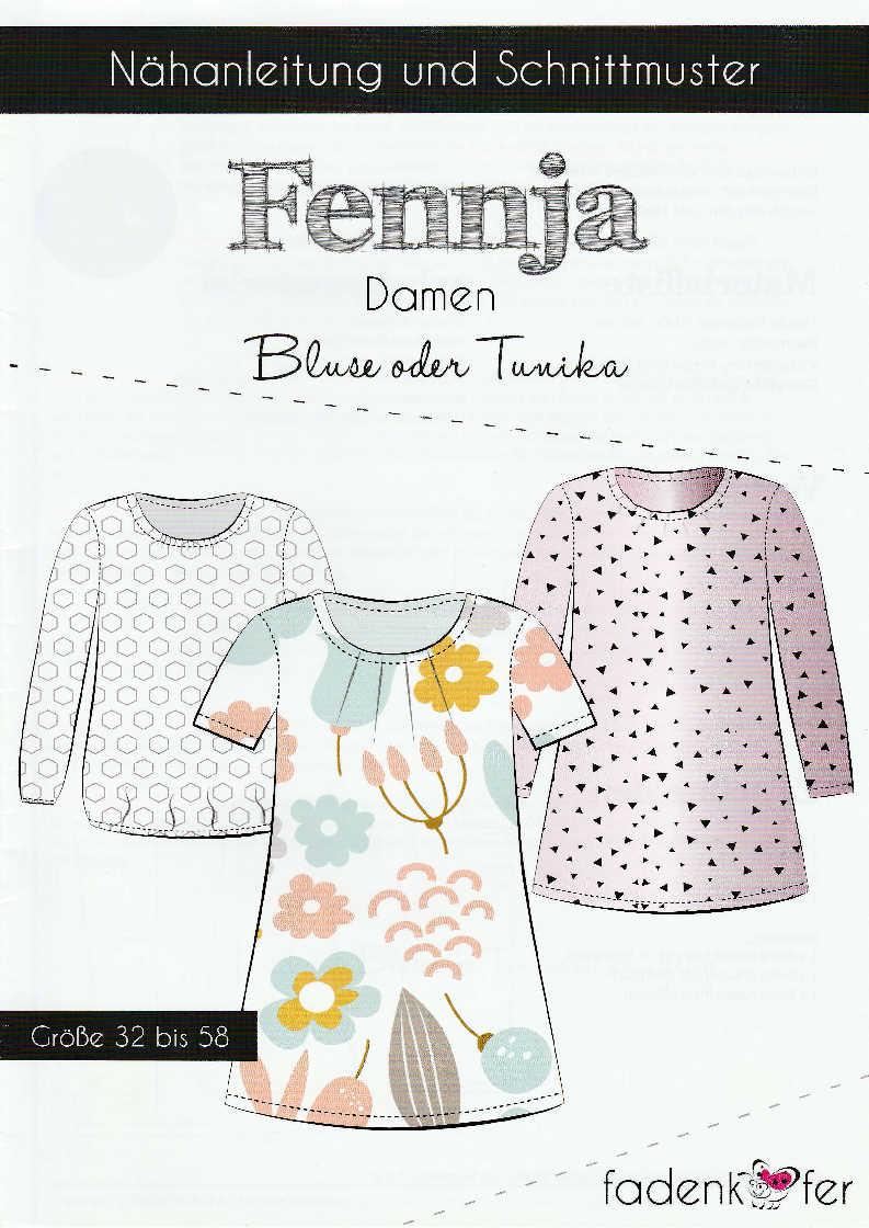Papierschnittmuster Bluse Fennja für Damen