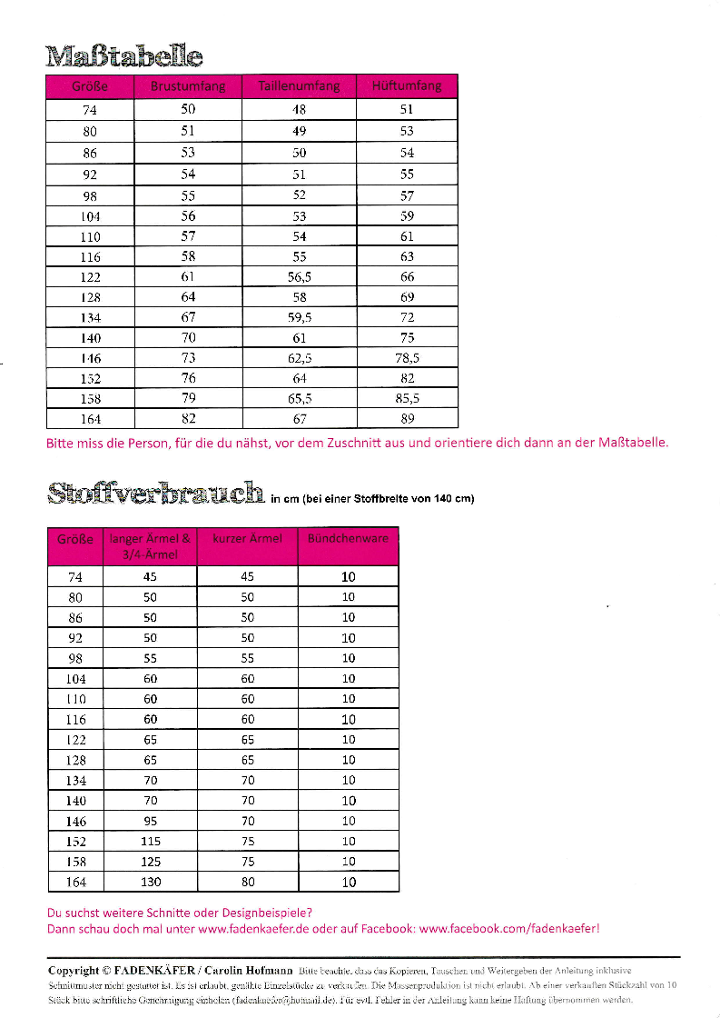 Papierschnittmuster Basicshirt für Kinder – Bild 2