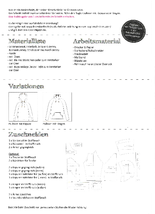 Papierschnittmuster Raglanpullover Noa für Kinder – Bild 3