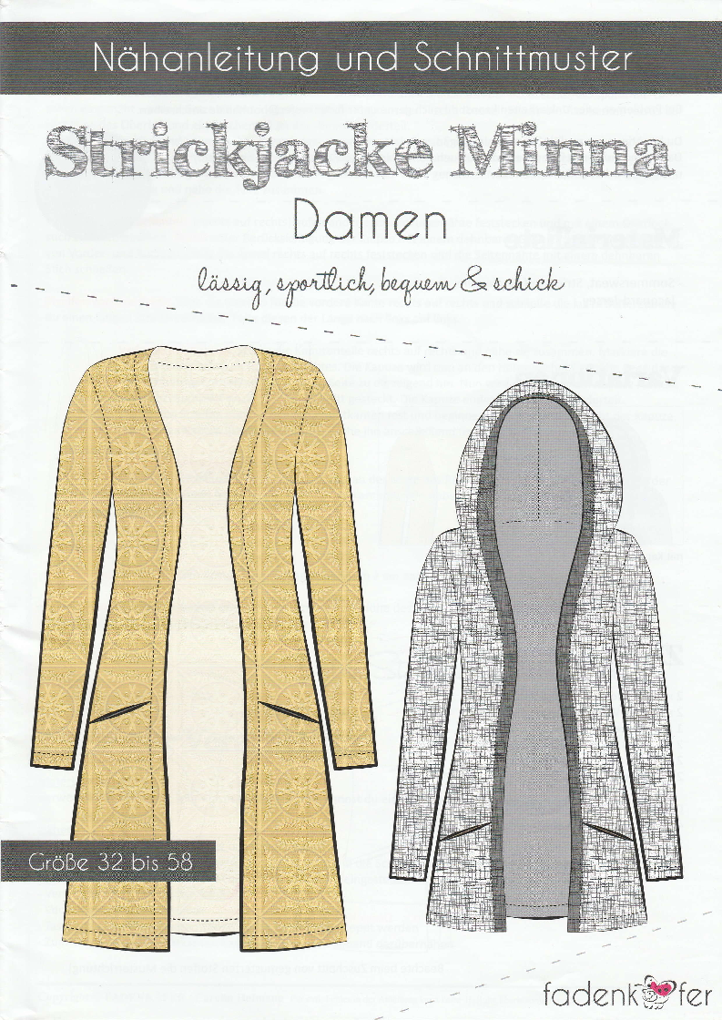 Papierschnittmuster Strickjacke für Damen